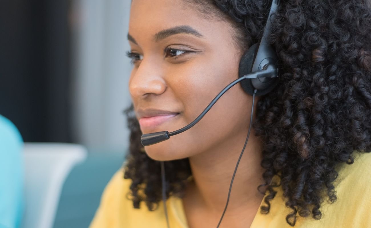 Professional interpreter with headset